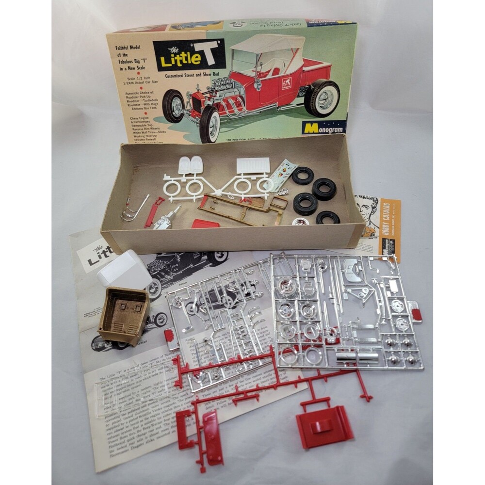 Vintage Monogram 1964 Little "T" Hot Rod Model Kit PC92-149 READ DESCRIPTION
